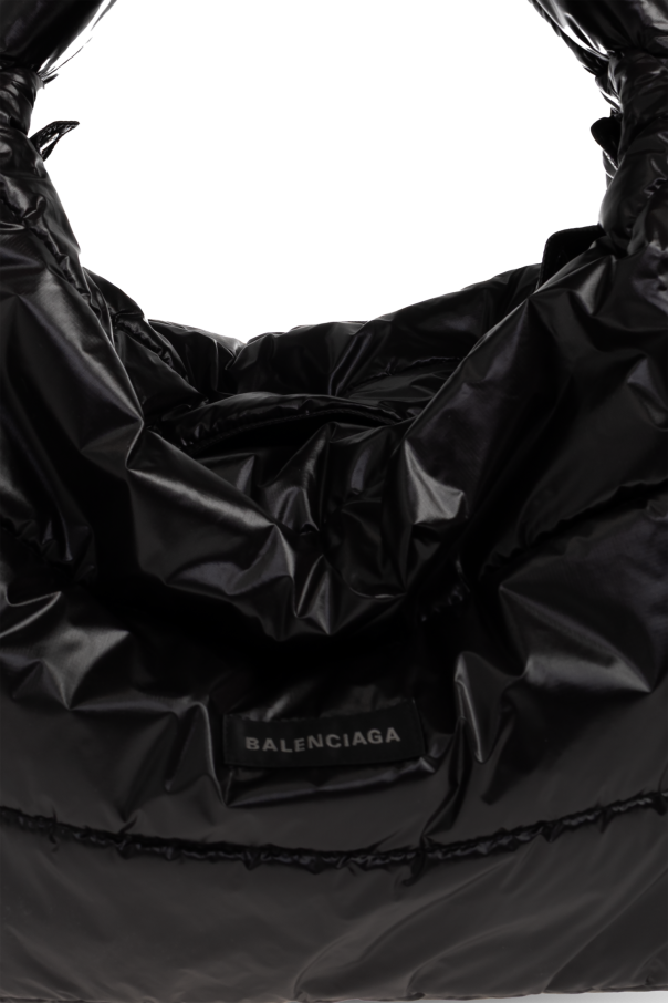 Balenciaga BLACK Handbag with logo patch 6