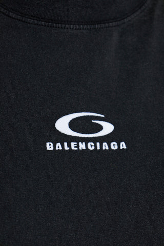 Balenciaga BLACK T-shirt made of combined fabrics 5