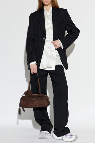 Balenciaga WHITE Satin shirt with belt 2