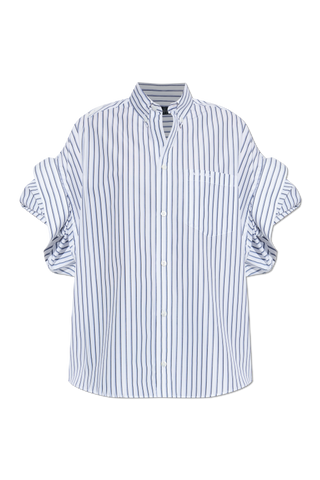 Balenciaga WHITE Oversize shirt with striped pattern 1