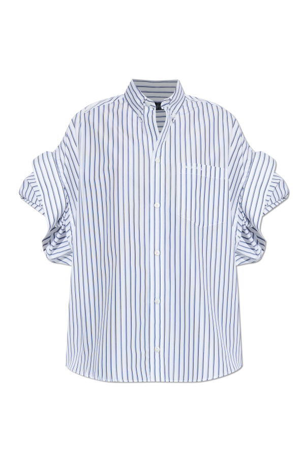 Balenciaga WHITE Oversize shirt with striped pattern 1
