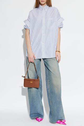 Balenciaga WHITE Oversize shirt with striped pattern 2