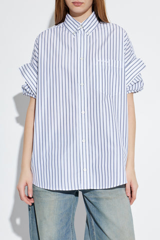 Balenciaga WHITE Oversize shirt with striped pattern 3