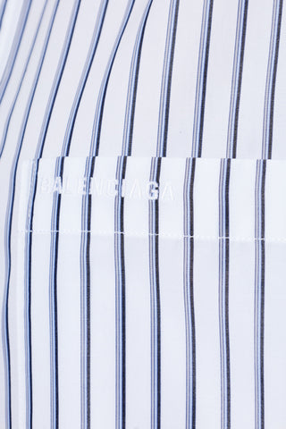 Balenciaga WHITE Oversize shirt with striped pattern 5