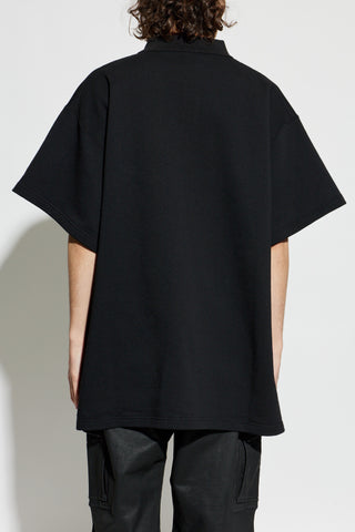 Balenciaga BLACK Polo with embroidered logo 4