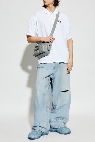 Balenciaga WHITE Polo with embroidered logo 2