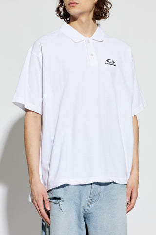 Balenciaga WHITE Polo with embroidered logo 3