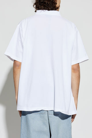 Balenciaga WHITE Polo with embroidered logo 4