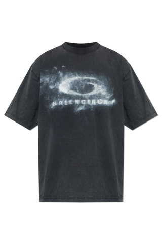 Balenciaga GREY T-shirt with printed logo 1