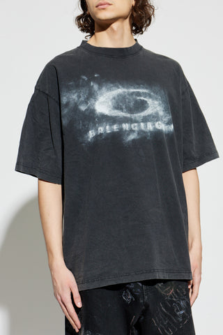 Balenciaga GREY T-shirt with printed logo 3