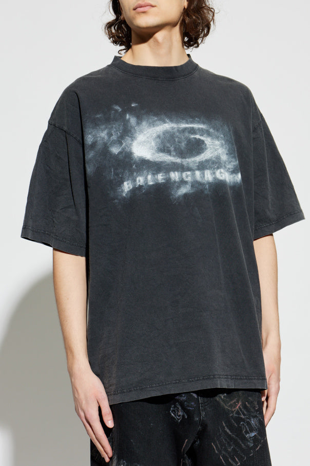 Balenciaga GREY T-shirt with printed logo 3