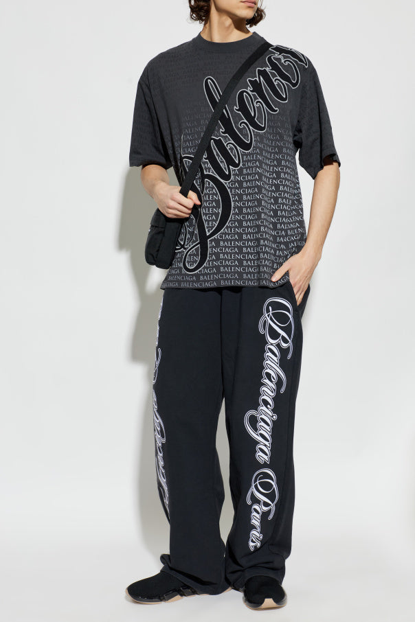 Balenciaga GREY T-shirt with monogram 2