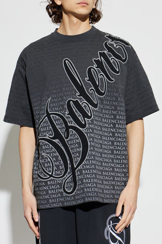 Balenciaga GREY T-shirt with monogram 3