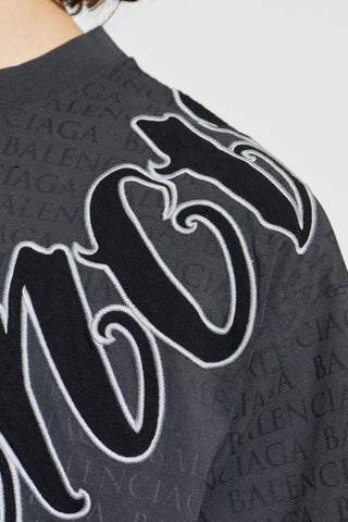Balenciaga GREY T-shirt with monogram 5