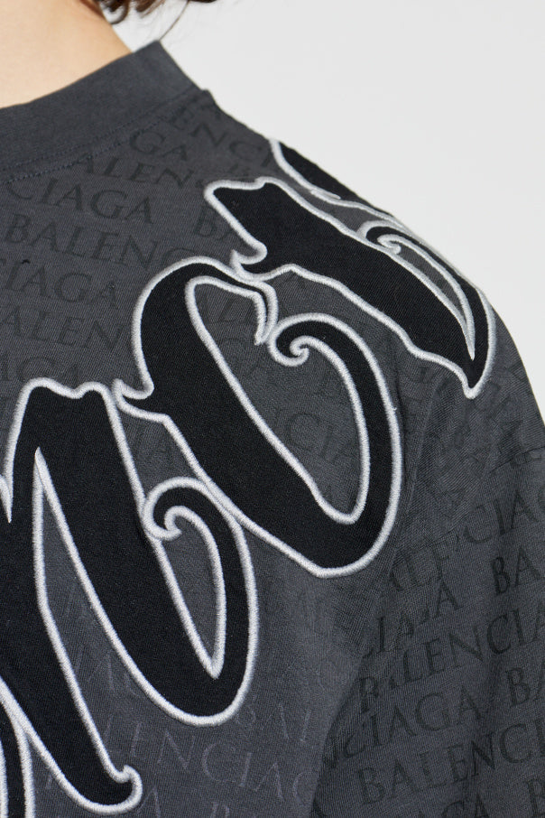 Balenciaga GREY T-shirt with monogram 5
