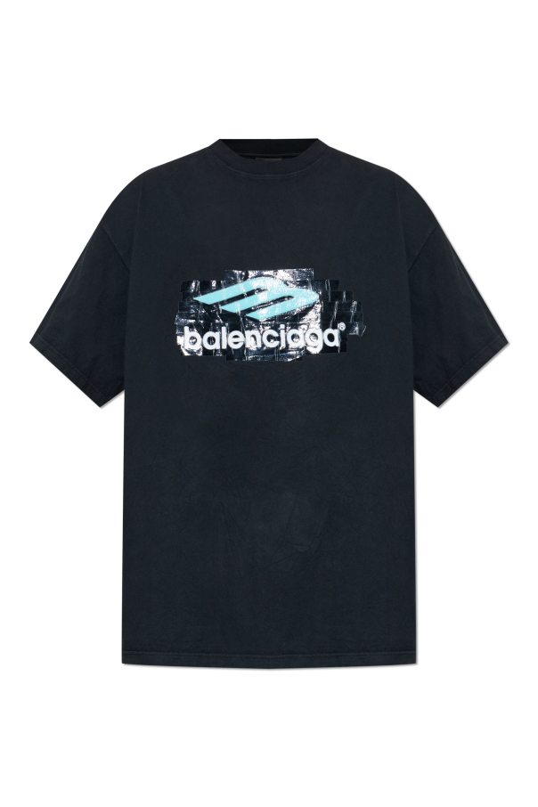 Balenciaga BLACK T-shirt with print 1