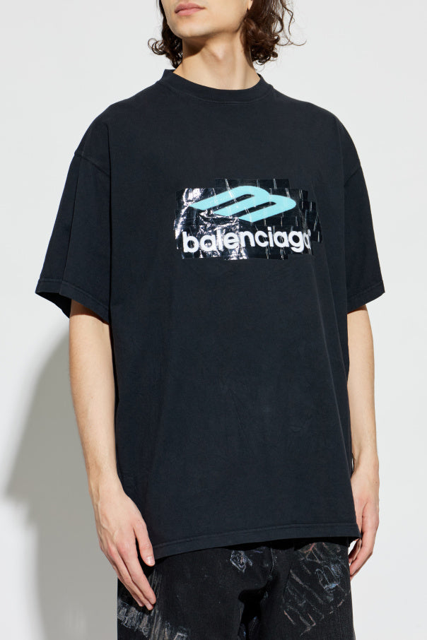Balenciaga BLACK T-shirt with print 3