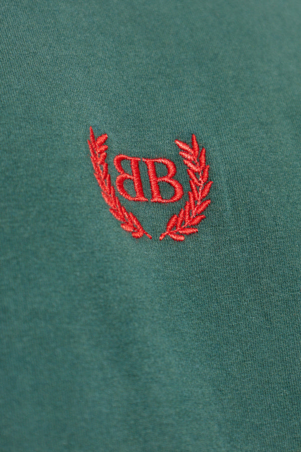 Balenciaga GREEN T-shirt with embroidered logo 5