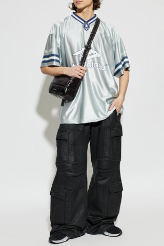 Balenciaga GREY V-neck T-shirt 2