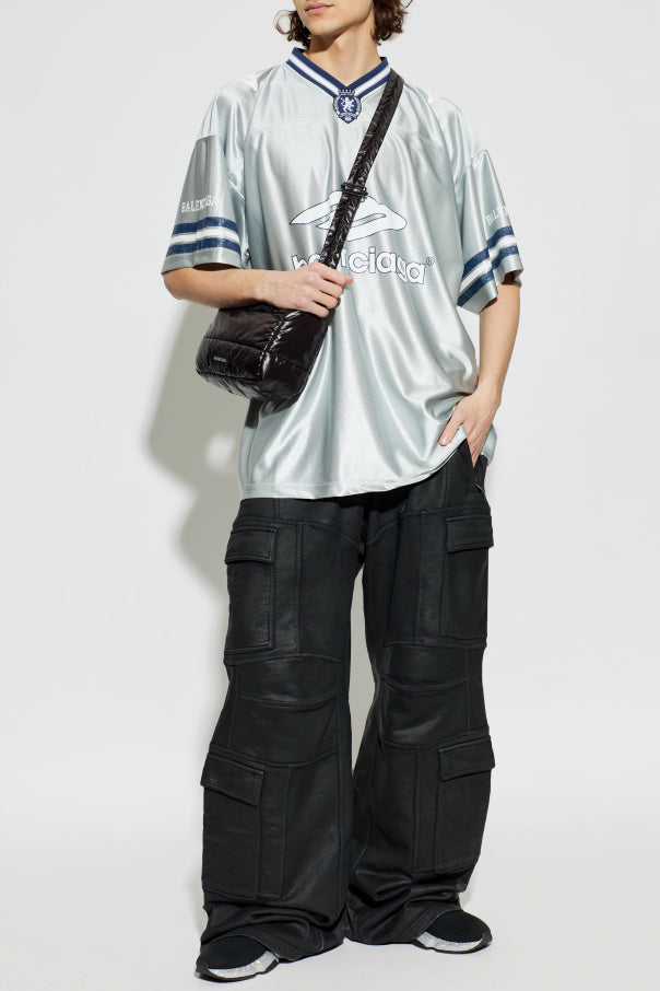 Balenciaga GREY V-neck T-shirt 2