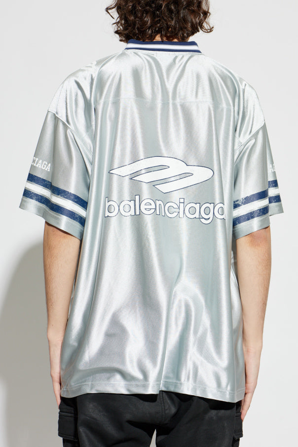 Balenciaga GREY V-neck T-shirt 4