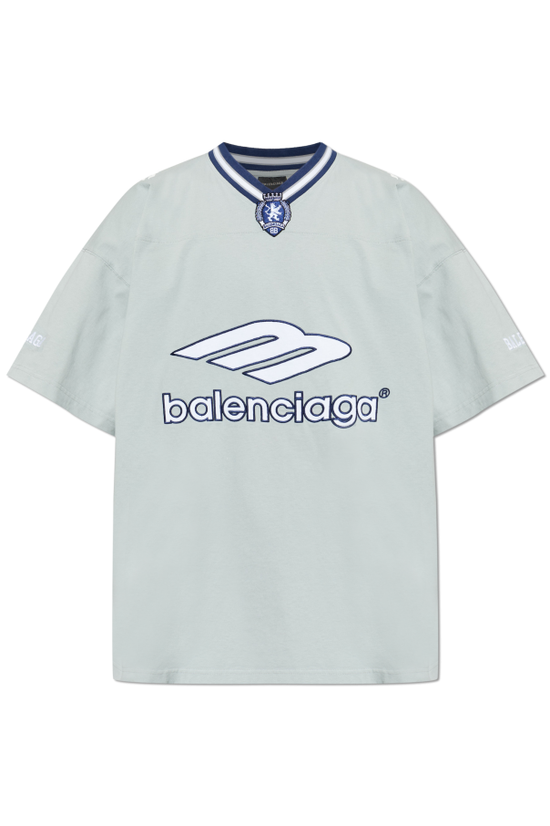 Balenciaga GREY V-neck T-shirt 1