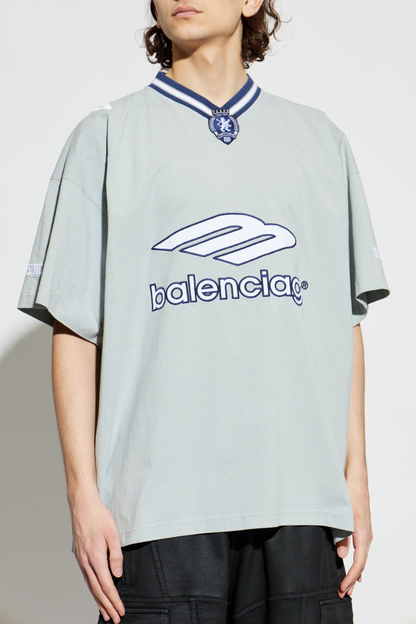 Balenciaga GREY V-neck T-shirt 3