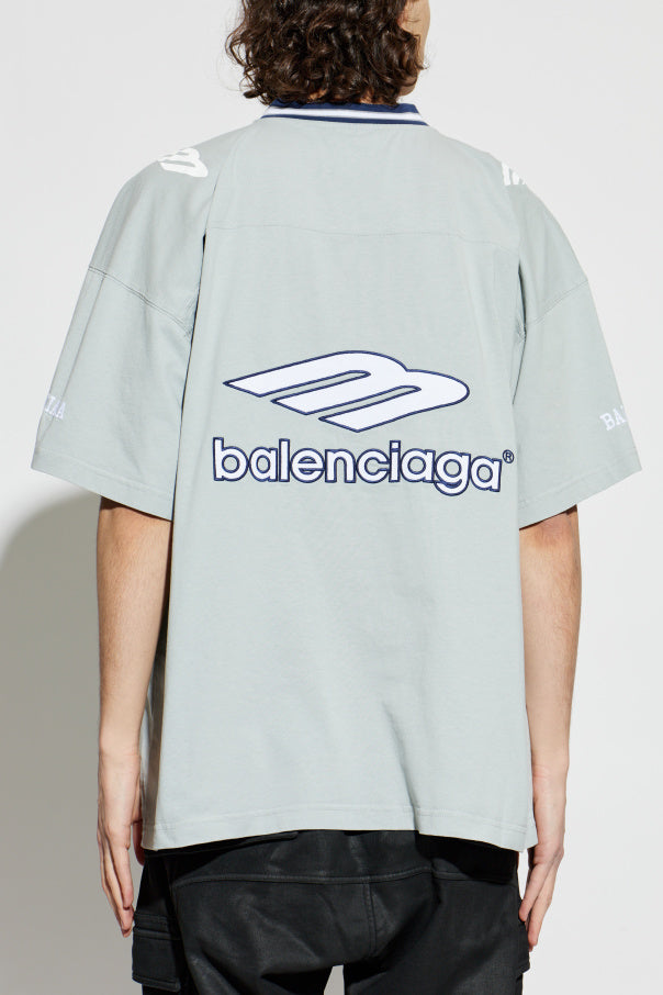 Balenciaga GREY V-neck T-shirt 4