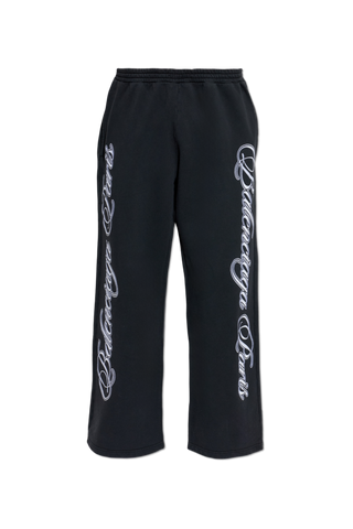 Balenciaga BLACK Sweatpants with straight-leg cuffs 1
