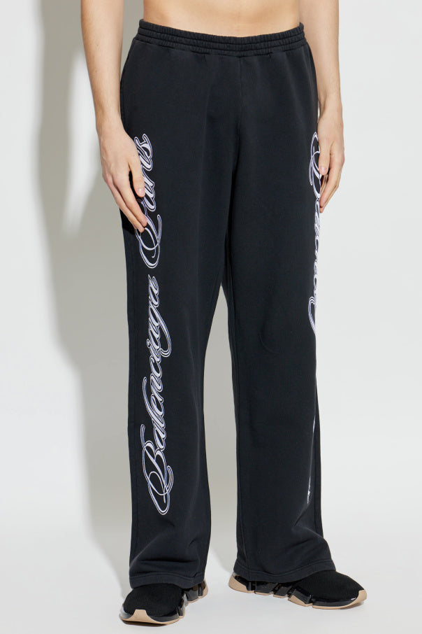 Balenciaga BLACK Sweatpants with straight-leg cuffs 3