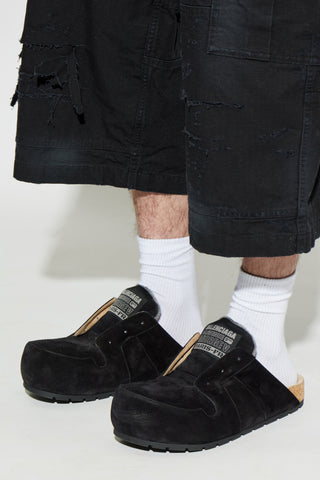 Balenciaga BLACK Suede slides "Dumbo" 2