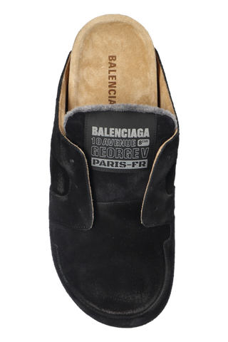 Balenciaga BLACK Suede slides "Dumbo" 6