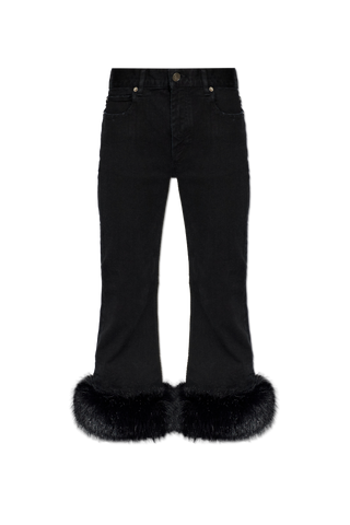 Balenciaga BLACK Jeans with faux fur 1
