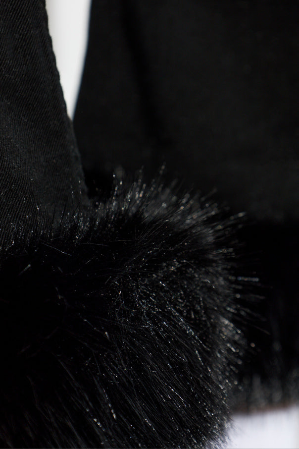 Balenciaga BLACK Jeans with faux fur 5