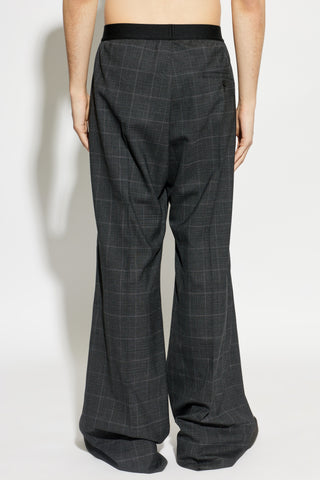 Balenciaga GREY Wool wide-leg trousers 4