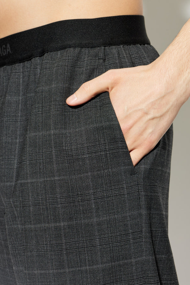 Balenciaga GREY Wool wide-leg trousers 5