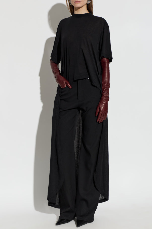 Balenciaga BLACK Asymmetrical Cut Top 2
