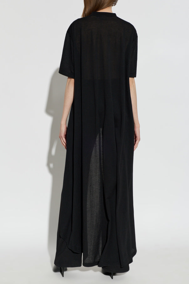 Balenciaga BLACK Asymmetrical Cut Top 4