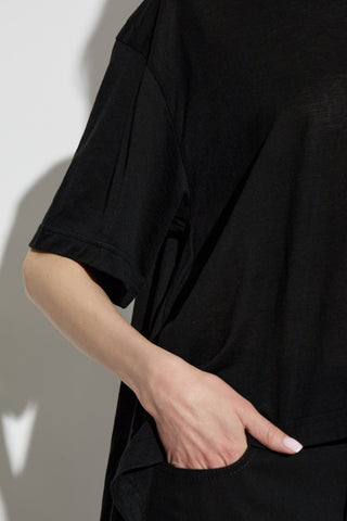 Balenciaga BLACK Asymmetrical Cut Top 5