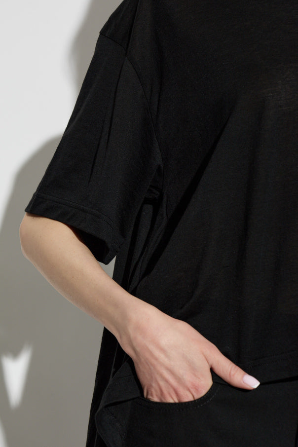 Balenciaga BLACK Asymmetrical Cut Top 5