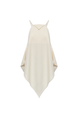 Balenciaga cream Sleeveless top with an asymmetrical cut 1