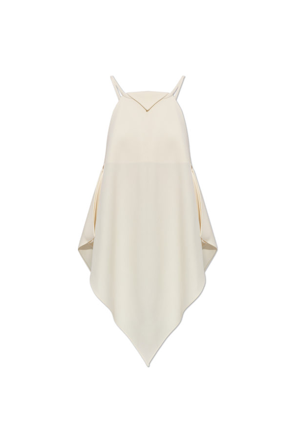 Balenciaga cream Sleeveless top with an asymmetrical cut 1