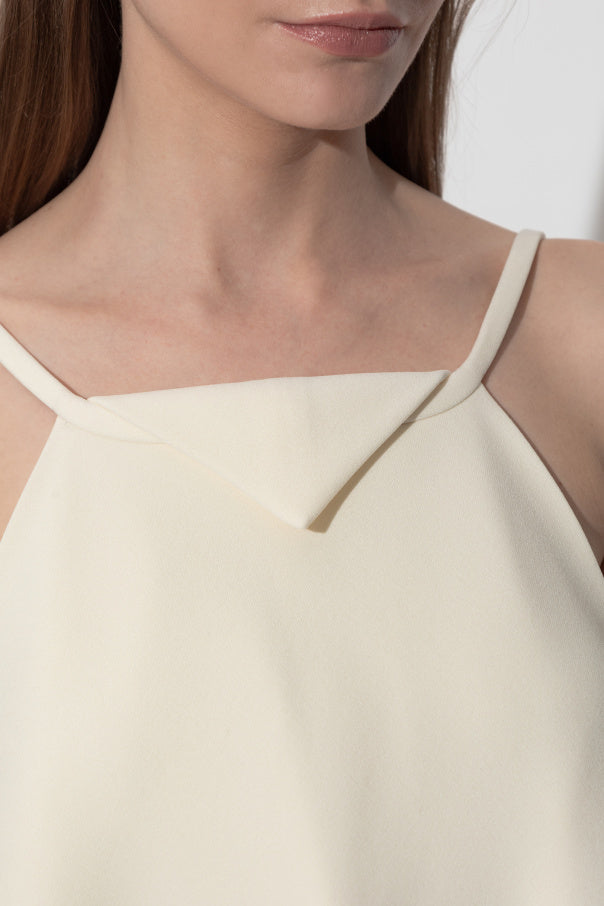 Balenciaga cream Sleeveless top with an asymmetrical cut 5