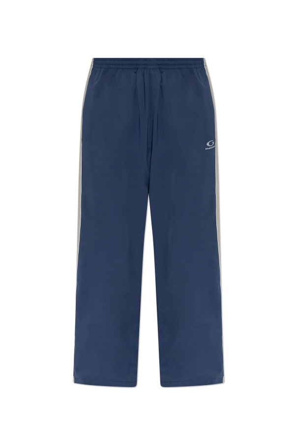 Balenciaga NAVY BLUE Sweatpants with embroidered logo 1
