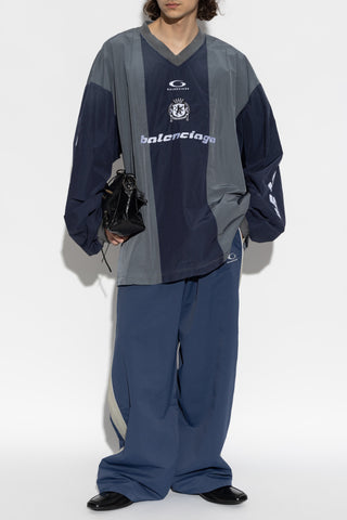 Balenciaga NAVY BLUE Sweatpants with embroidered logo 2