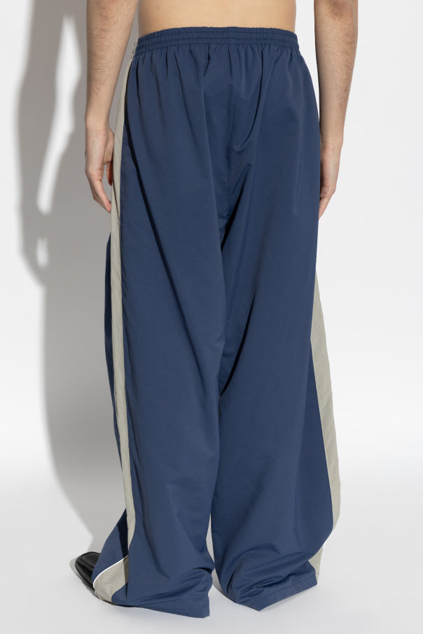 Balenciaga NAVY BLUE Sweatpants with embroidered logo 4