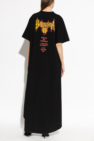 Balenciaga BLACK Asymmetrical cut T-shirt 4