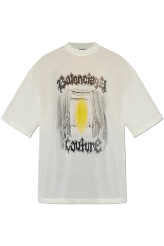 Balenciaga cream 'Oversize' T-shirt 1