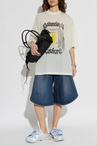 Balenciaga cream 'Oversize' T-shirt 2