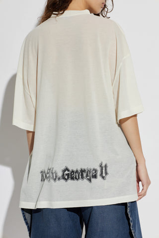 Balenciaga cream 'Oversize' T-shirt 4